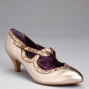 Poetic License Gold Leather Dorothy's Dream Heel